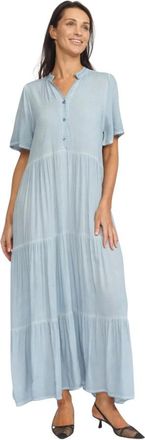 2-Biz Blauwe Stijlvolle Kalista.hs 25 Hoofdtelefoons - Dames - Maxi kleedjes - Blauw - XL - Kleedjes
