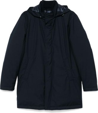 Herno Navy Blue Hood Jacket