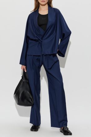 Kenzo Wool Kimono, Womens, Navy Blue
