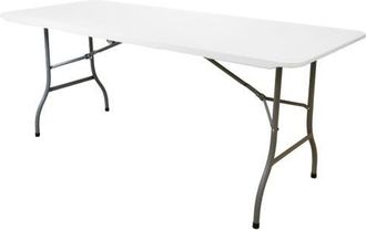 Elama 6 Foot Plastic Folding Table in White at Nordstrom