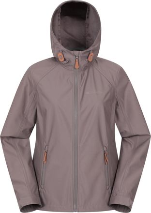 Mountain Warehouse Iona Womens Water Resistant Softshell Jacket - Breathable, Lightweight - For Spring Summer Taupe Womens Size 14