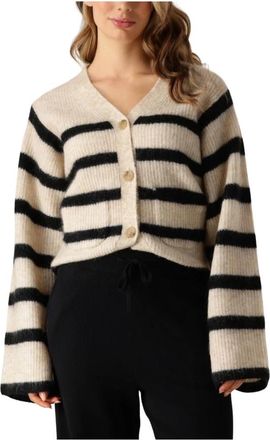 Second Female Wide Sleeve Cardigan Ovalis Knit - Dames - Vesten - Beige - XL - Truien & Vesten