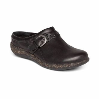 Aetrex Womens Libby Comfort Clogs - Medium In Black