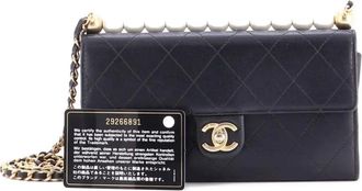 Chanel Chic Pearls Clutch with Chain Quilted Goatskin crossbody bag - Zwart