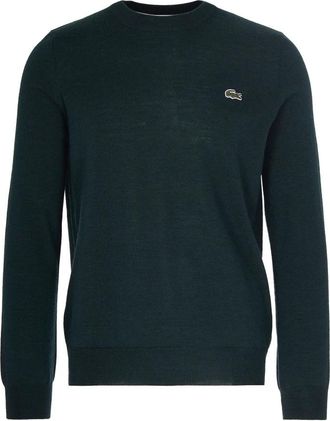 Lacoste Ah 3225 Ronde hals knitwear - Heren - Ronde hals truien - Groen - 2XL - Wol - Truien & Vesten