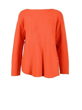 Spadalonga Orange Crewneck Knit Sweater