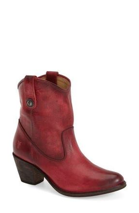 Frye Jackie Button Short Bootie in Burgundy Leather at Nordstrom Rack, Size 7.5