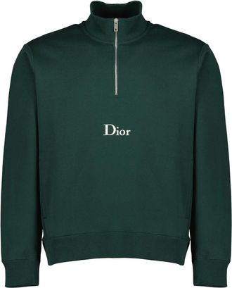 Dior Sweatshirt met ritssluiting - Heren - Vesten met rits - Groen - S - Katoen - Hoodies & sweatvesten