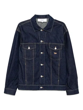 Maison Kitsuné Trucker jacket - men - Cotton/Polyester/Cotton - L - Blue