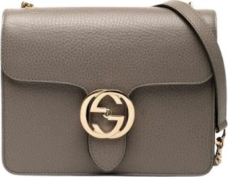 Gucci Pre-owned Shoulder Bags, female, Gray, Size: ONE SIZE Pre-owned Vintage Shoulder Bag