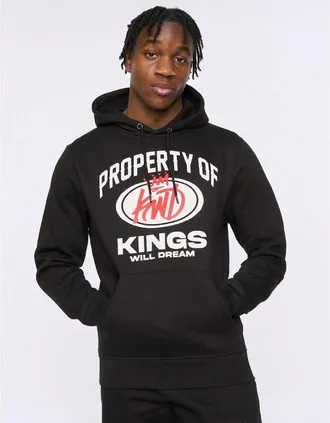 Kings Will Dream Mens Overhead Hoody - Black - Size: 36