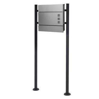 ECD Germany Buz&oacute;n, plateado, de acero inoxidable