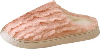 Generic Womens Plush Slippers Winter Slip-On Fuzzy Fleece Lined Indoor House Slippers Memory Foam Soft Sole Casual Footwear Shoes Warm Comfortable Lightweight