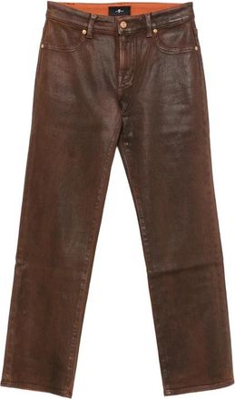 7 For All Mankind Straight Jeans - Dames - Regular Fit Jeans - Bruin - W29 - Jeans