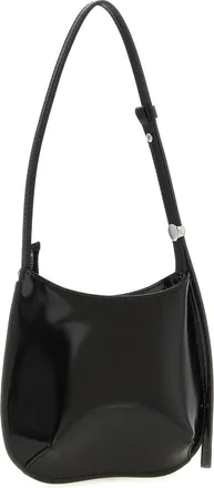 Jacquemus Glossy Leather Shoulder Bag - Black