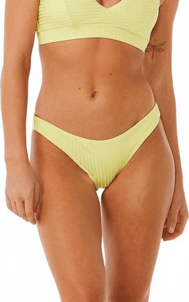 Rip Curl Womens Premium Surf Cheeky Bottom In Yellow