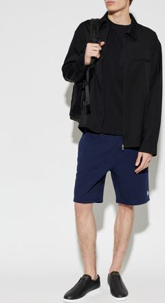Lacoste Sweat Shorts With Logo Patch, Mens, Navy Blue