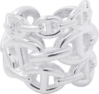 Herm&egrave;s Silver 925 Band Ring (Pre-Owned)