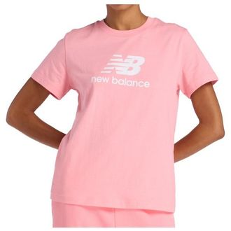 New Balance Sport Essentials Jersey Logo T-Shirt T-Shirt f&uuml;r Damen | rosa