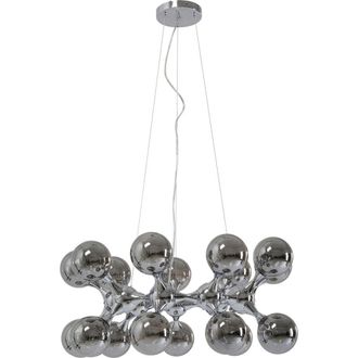 Kare Design L&aacute;mpara colgante con bolas de cristal plateada &Oslash;74