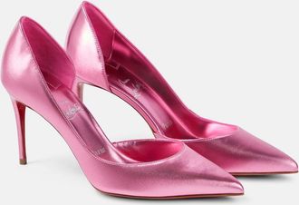 Christian Louboutin Iriza 85 metallic leather pumps