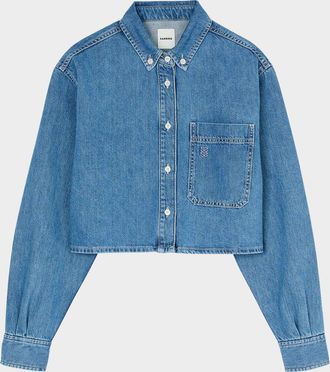 Sandro Hiro Denim Button-Front Shirt