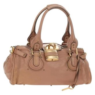 Chlo&eacute; Pre-owned Hand Bag - Dames - Pre-owned - Beige - Maat: ONE Size Leer