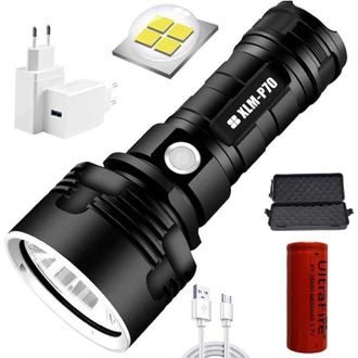 OEM Linterna P70, 30.000-100.000 L&uacute;menes, Ultrabrillante, Resistente Al Agua, Linterna Led De Alto Rendimiento, La Linterna Xlm-p70 De 50 W M&aacute;s Potente Co