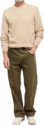 Alex Mill Reverse Seam Crew Sweater In Light Camel