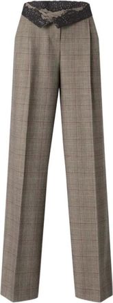 Pinko Pinko, Broeken, Dames, Veelkleurig, M, Plumeria Wijde Broek