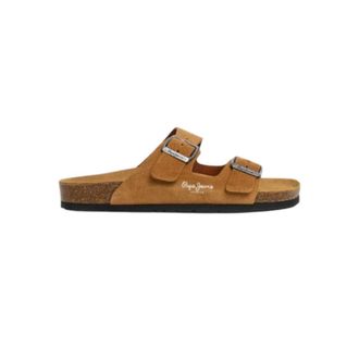Pepe Jeans London Comfortable Suede Sandals with Cork Midsole