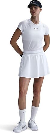 Nike Court Advantage Dri-FIT Short Tennis Skirt Womens Workout White/White : LG (US 12-14), Polyester/Spandex