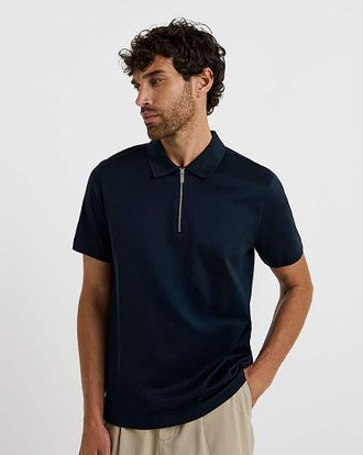 Folio Mercerised Supima Zip Polo