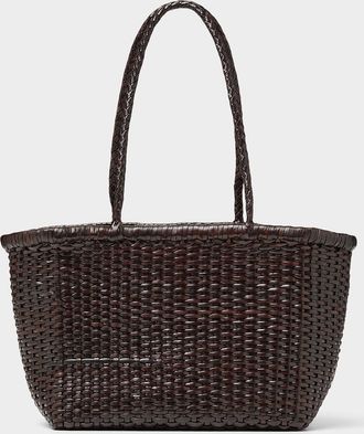 Dragon Diffusion Womens Basketweave pattern small leather bag