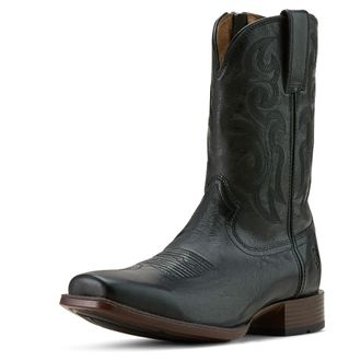 Ariat Mens Bodie Square Toe Western Boots in Iron Black, D Medium Width, Size 9, by Ariat