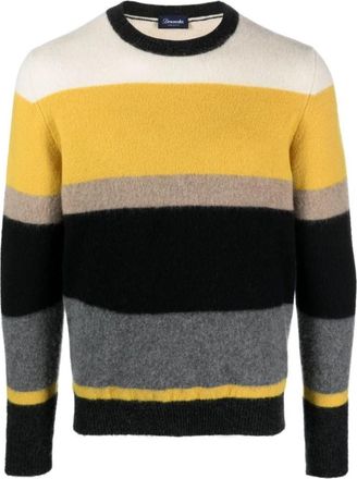 Drumohr Multicolor Sweatshirts voor Heren Aw 23 - Heren - Ronde hals truien - Veelkleurig - L - Truien & Vesten