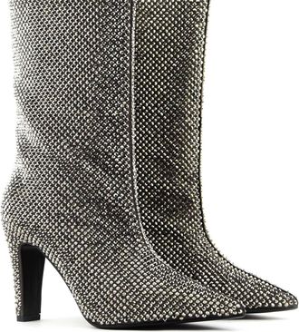 Lola Cruz Womens Phoebe Glitter Botines Boots In Lead