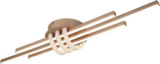 Trio Plafoniera LED, metallo, caffè, 81x10,5x18 cm, Cinto