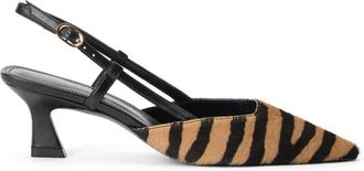 Stuart Weitzman Vinnie 50 Slingback - Dames - Pumps - Bruin - 41 EU - Leer - Schoenen