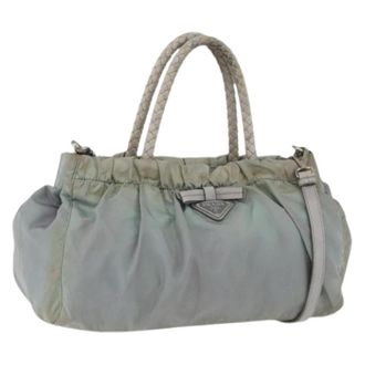 Prada Pre-owned Vintage Handtas - Dames - Vintage Schoudertas - Groen - ONE Size - Nylon - Vintage