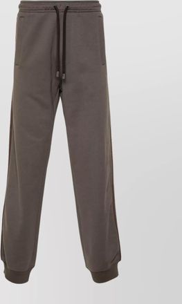 Lanvin cotton chevron-knit side-panel tapered track pants