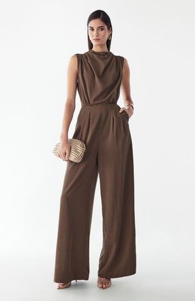 BWLDR Annie Jumpsuit in Chocolate at Nordstrom, Size 4