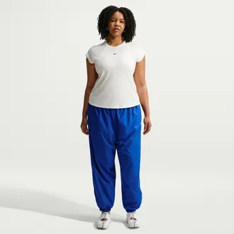 Nike Womens Nike Sportswear Mid-Rise UV Jogger Pants (Plus Size) in Blue | IU8330-417