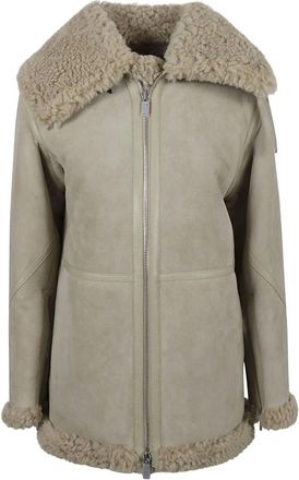 Burberry Faux Fur & Shearling Jas - Dames - Jassen - Bruin - 3XS - Polyester - Jassen