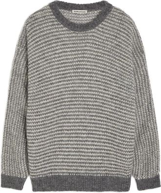 Ymc You Must Create Ymc T Shape Striped Wool-blend Jumper - Grey - XL