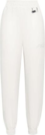 Philipp Plein Signature Trainingsbroeken - Dames - Sweatpants - Wit - L - Katoen - Broeken