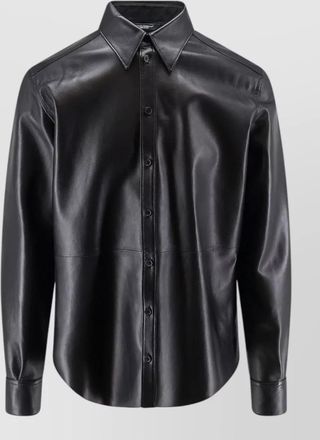 Dolce & Gabbana leather shirt jacket long sleeve design