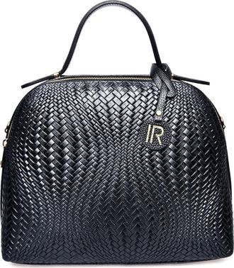 Isabella Rhea Zwart Rundleer Tas