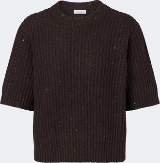 Brunello Cucinelli Ribbed-knit cashmere and wool-blend sweater