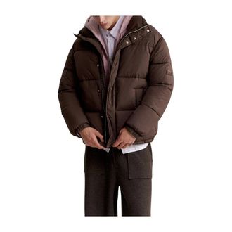 Maison Kitsun&eacute; Quilted Puffer - Heren - Jassen - Bruin - Maat: S
